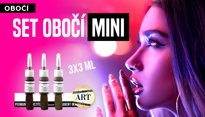 mini set barev Purebeau na permanentni makeup oboci